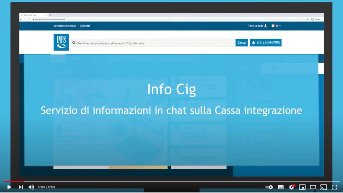 Info Cig Novit Per La Chat Di Assistenza Cassa Integrazione Inps