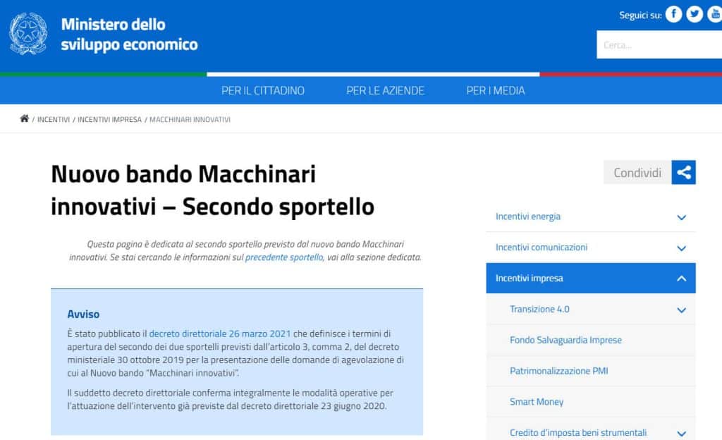 Nuovo Bando Macchinari Innovativi Compilazione Domande Dal Aprile