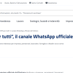 Online “INPS per tutti”, il canale WhatsApp ufficiale dell’Istituto