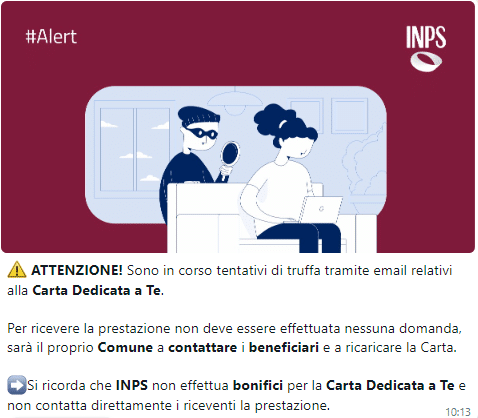 inps truffa carta dedicata a te